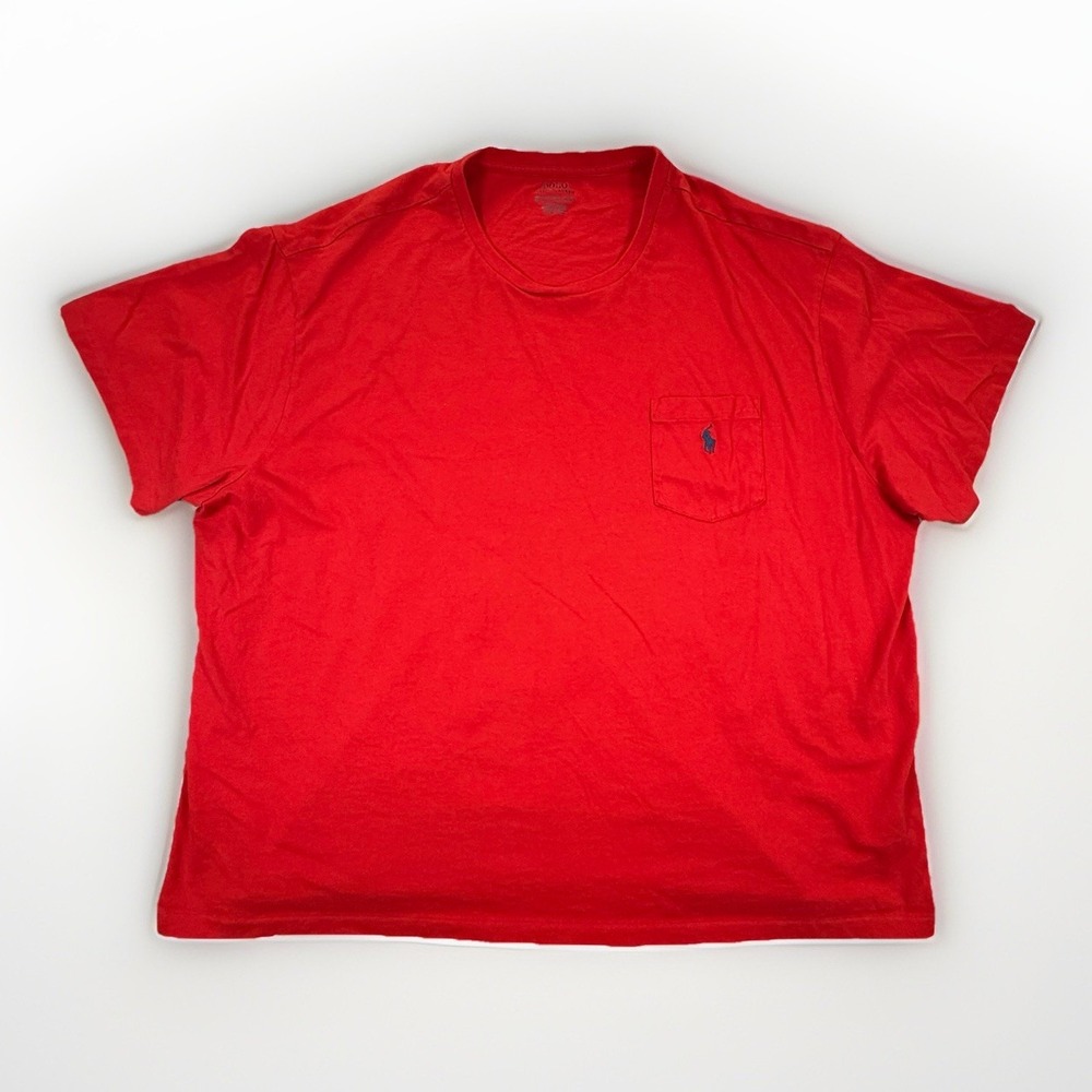 Polo Ralph Lauren Shirt Men 3XL Red Embroidered Logo Short Sleeve Pocket